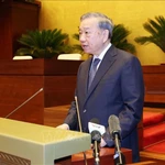 Le secrétaire général du Parti, Tô Lâm, lors de la conférence nationale, à Hanoi, le 16 septembre. Photo : baochinhphu.vn