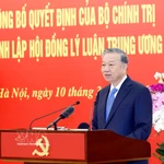 Le secrétaire général du Parti, Tô Lâm, s’exprime lors de la conférence, à Hanoi, le 10 mars. Photo : VNA