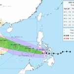 Position du centre de la tempête à 14 h le 4 novembre 2025. Photo : Centre national de prévision hydrométéorologique