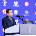 Le président de l’Assemblée nationale du Vietnam, Trân Thanh Mân, s'exprime lors du débat général de la 152e Assemblée de l’Union interparlementaire (UIP-152), à Istanbul, le 16 avril. Photo: VNA
