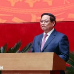 Le Premier ministre Pham Minh Chinh s’exprime lors de la 81e Conférence nationale sur la sécurité publique. Photo : VNA