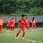 Une séance d'entraînement de l’équipe nationale féminine de football. Photo: VFF