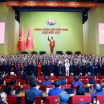 Séance de clôture du 14e Congrès national du Parti communiste du Vietnam. Photo: VNA