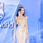 Opal Suchata, Miss Monde en titre, lors de sa récente visite au Vietnam. Photo : Organisateurs