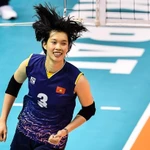 L’attaquante extérieure vietnamienne Trân Thi Thanh Thuy. Photo: AVC