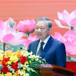 Le secrétaire général du Parti communiste du Vietnam (PCV), Tô Lâm, s'exprime lors du congrès de l’Académie nationale de politique Hô Chi Minh. Photo: VNA