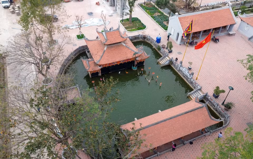 Le théâtre de marionnettes sur l’eau de Dào Thuc, dans la commune de Thuy Lâm (district de Dông Anh, en banlieue de Hanoï). Photo : Tran Viet – VNA