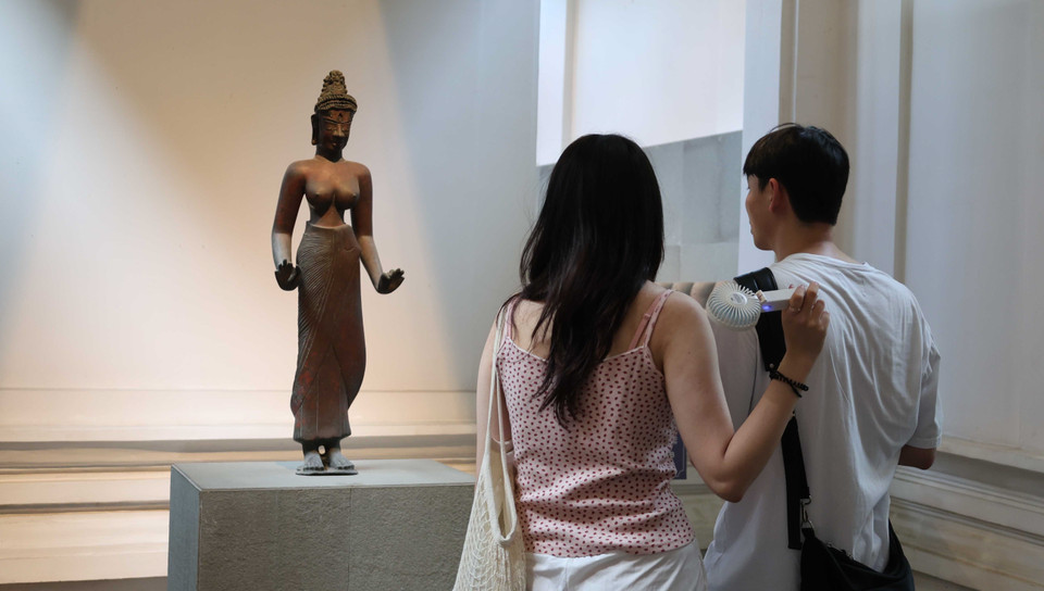 La représentation de la bodhisattva Tara figure parmi les 12 trésors nationaux de la sculpture Cham. Photo: Kha Pham – VNA
