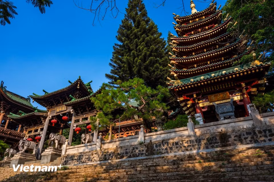 Le subtil mélange des styles architecturaux fait de la pagode Minh Thanh un édifice singulier à Gia Lai. Photo : Vietnam+