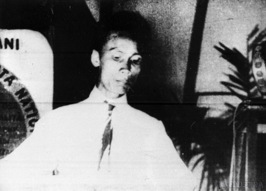 Le camarade Nguyen Ai Quoc prend la parole lors du 5e Congrès de l'Internationale communiste à Moscou (Russie, 1924). Photo : VNA