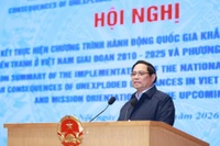 Le Premier ministre Pham Minh Chinh préside la conférence. Photo: VNA