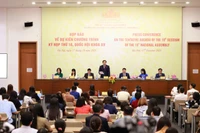 Panorama de la conférence de presse. Photo: VNA