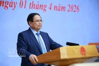 Le Premier ministre Pham Minh Chinh lors de la conférence. Photo: VNA