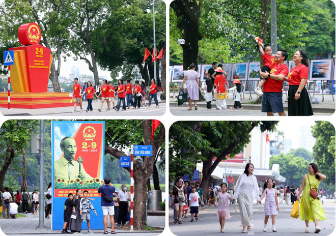La joie des Hanoiens à l'occasion de la Fête nationale, le 2 septembre 2024. Photo: VNA Quoc-khanh.jpg
