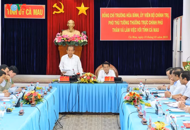 Déplacement du vice-Premier ministre Truong Hoa Binh à Ca Mau ảnh 1