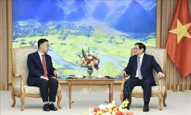 Le PM vietnamien reçoit le dirigeant de la province chinoise du Guangxi ảnh 1 Le PM vietnamien reçoit le dirigeant de la province chinoise du Guangxi ảnh 1