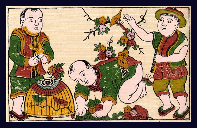 "Trait du printemps": honorer les valeurs culturelles de la peinture populaire du Vietnam ảnh 1 "Trait du printemps": honorer les valeurs culturelles de la peinture populaire du Vietnam ảnh 1