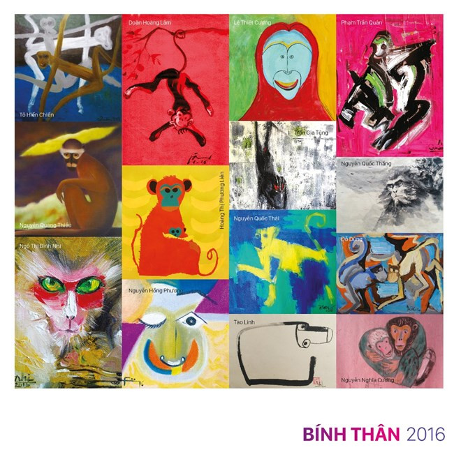 Exposition de 25 tableaux sur le singe ảnh 1