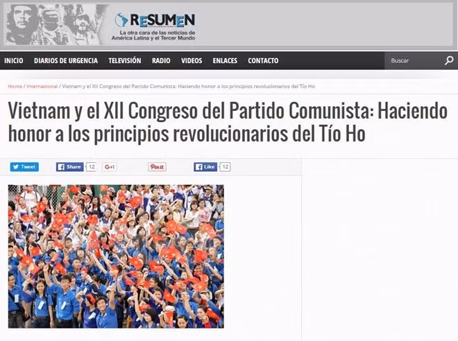 Le journal argentin Resumen Latinoamericano salue le Parti communiste du Vietnam ảnh 1
