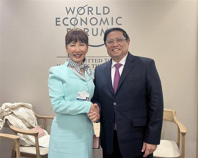 Le PM vietnamien rencontre des représentants de grandes multinationales à Davos ảnh 2