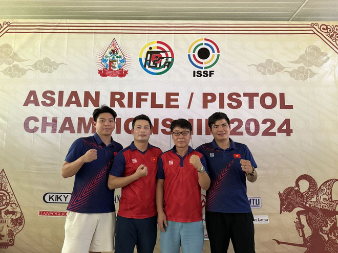 Championnat de tir d’Asie : le Vietnam remporte la médaille d’argent par équipe masculine ảnh 1