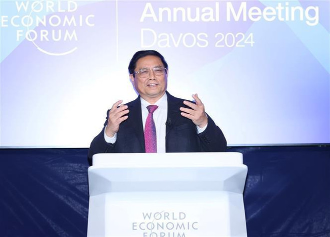 Le PM Pham Minh Chinh prononce un discours lors du dialogue stratégique national Vietnam-WEF ảnh 1 Le PM Pham Minh Chinh prononce un discours lors du dialogue stratégique national Vietnam-WEF ảnh 1