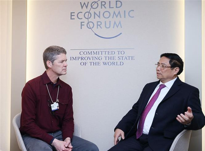 Le PM vietnamien rencontre des représentants de grandes multinationales à Davos ảnh 1 Le PM vietnamien rencontre des représentants de grandes multinationales à Davos ảnh 1