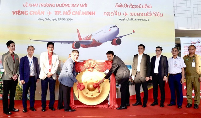 Vietjet ouvre une nouvelle route reliant Hô Chi Minh-Ville à Vientiane ảnh 1 Vietjet ouvre une nouvelle route reliant Hô Chi Minh-Ville à Vientiane ảnh 1