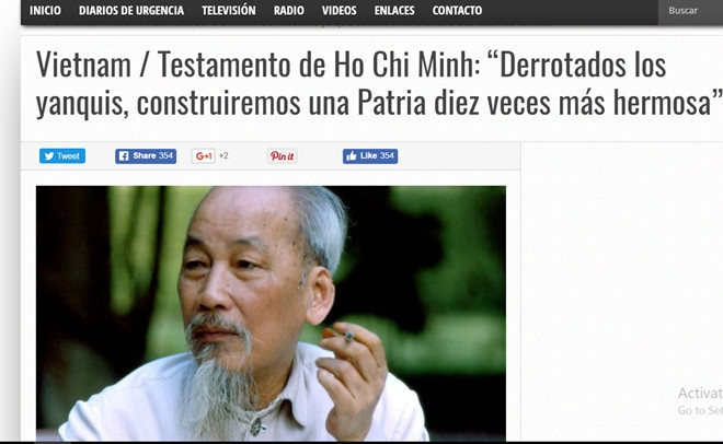Les médias argentins louent la direction du Président Hô Chi Minh ảnh 1 Les médias argentins louent la direction du Président Hô Chi Minh ảnh 1