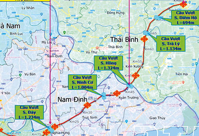 La construction de 60 km d'autoroute passant par Thai Binh et Nam Dinh devra être lancée au 3e trimestre ảnh 1 La construction de 60 km d'autoroute passant par Thai Binh et Nam Dinh devra être lancée au 3e trimestre ảnh 1