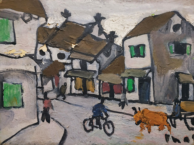 Trois peintures de Bùi Xuân Phái aux enchères à Singapour ảnh 1 Trois peintures de Bùi Xuân Phái aux enchères à Singapour ảnh 1