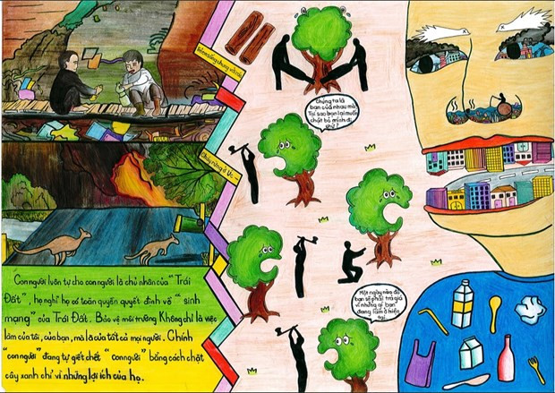Remise des prix d'un concours de dessins sur l'environnement ảnh 3