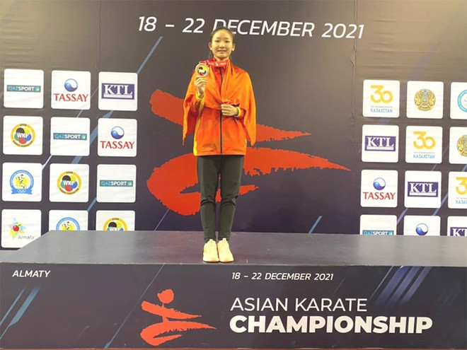 Championnats d’Asie de karaté: une Vietnamienne remporte une médaille d’or ảnh 1 Championnats d’Asie de karaté: une Vietnamienne remporte une médaille d’or ảnh 1