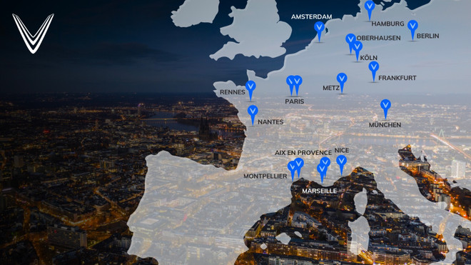 VinFast ouvrira plus de 50 centres de vente en Allemagne, en France et aux Pays-Bas ảnh 1 VinFast ouvrira plus de 50 centres de vente en Allemagne, en France et aux Pays-Bas ảnh 1