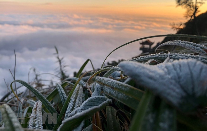 Le mont Fansipan à Sapa recouvert de givre ảnh 3 Le mont Fansipan à Sapa recouvert de givre ảnh 3