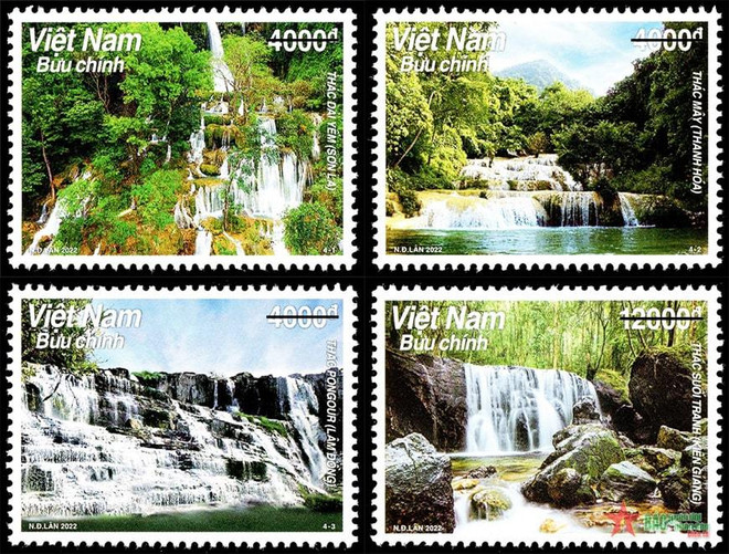 Émission d'une collection de timbres présentant quatre cascades célèbres du Vietnam ảnh 2 Émission d'une collection de timbres présentant quatre cascades célèbres du Vietnam ảnh 2