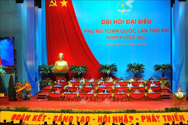 Ouverture du 13e Congrès national des femmes du Vietnam ảnh 1 Ouverture du 13e Congrès national des femmes du Vietnam ảnh 1