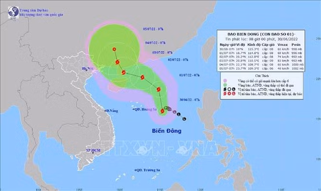 Une dépression tropicale en Mer Orientale se renforce en tempête No1 ảnh 1
