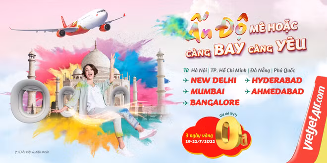 Vietjet lance une grande promotion pour célébrer sa 17e route Vietnam-Inde ảnh 1