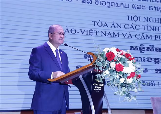 Conférence des tribunaux des provinces frontalières Laos-Vietnam-Cambodge ảnh 2