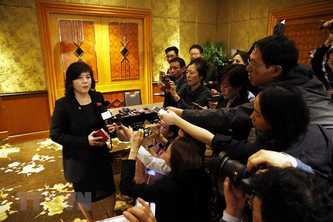 Conférence de presse du ministre des Affaires étrangères de la RPDC à Hanoi ảnh 4 Conférence de presse du ministre des Affaires étrangères de la RPDC à Hanoi ảnh 4
