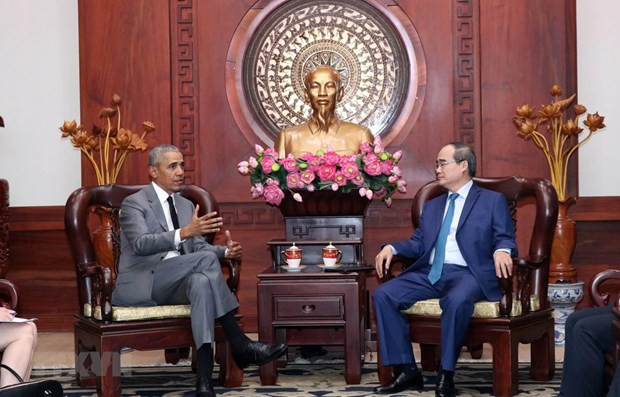 Le secrétaire du Comité du Parti de HCM-Ville reçoit l’ancien président américain Barack Obama ảnh 1 Le secrétaire du Comité du Parti de HCM-Ville reçoit l’ancien président américain Barack Obama ảnh 1