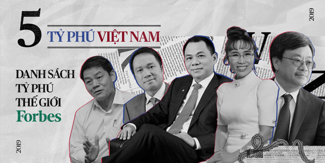 Cinq Vietnamiens parmi les plus riches du monde, selon le classement de Forbes en 2019 ảnh 1 Cinq Vietnamiens parmi les plus riches du monde, selon le classement de Forbes en 2019 ảnh 1