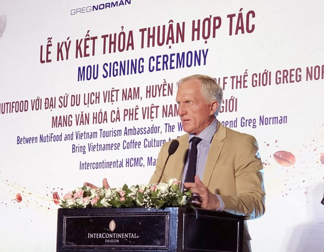 Le légendaire golfeur Greg Norman et NutiFood présentent la culture du café vietnamien dans le monde ảnh 1 Le légendaire golfeur Greg Norman et NutiFood présentent la culture du café vietnamien dans le monde ảnh 1