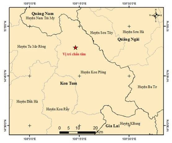 La terre tremble de nouveau à Kon Tum le matin du 7 février ảnh 1 La terre tremble de nouveau à Kon Tum le matin du 7 février ảnh 1