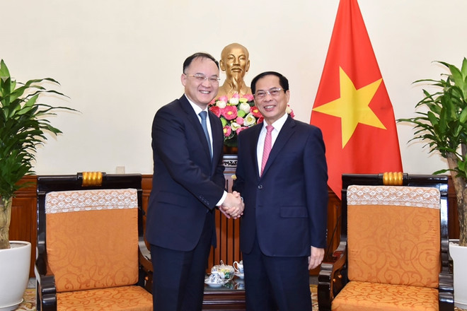 Le ministre Bui Thanh Son reçoit le ministre assistant des Affaires étrangères de Chine Nong Rong ảnh 1