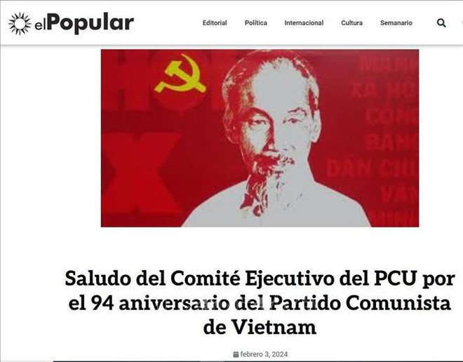 Le Parti communiste du Vietnam et le Parti communiste de l'Uruguay unis dans l'esprit du marxisme-léninisme ảnh 1 Le Parti communiste du Vietnam et le Parti communiste de l'Uruguay unis dans l'esprit du marxisme-léninisme ảnh 1