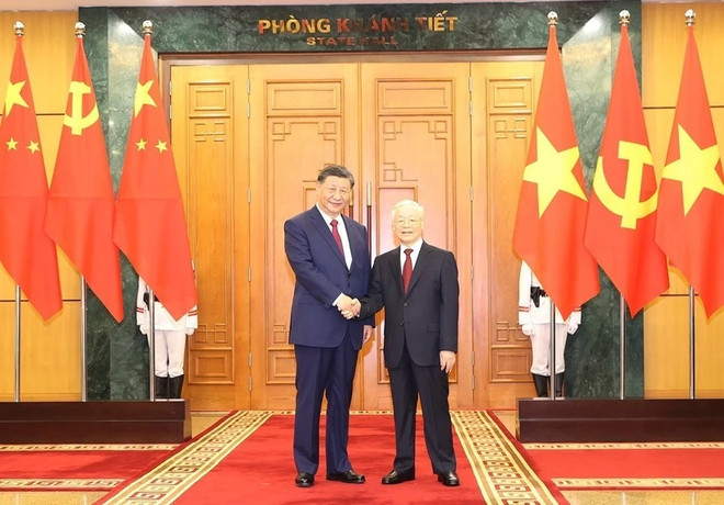 Nguyen Phu Trong et Xi Jinping échangent des lettres de félicitations à l’occasion du Têt du Dragon ảnh 1 Nguyen Phu Trong et Xi Jinping échangent des lettres de félicitations à l’occasion du Têt du Dragon ảnh 1