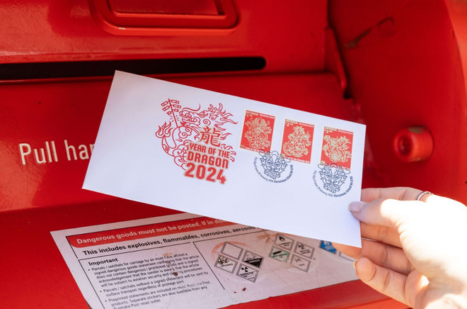 La Poste d’Australie dévoile ses timbres de l’Année du Dragon 2024 ảnh 1