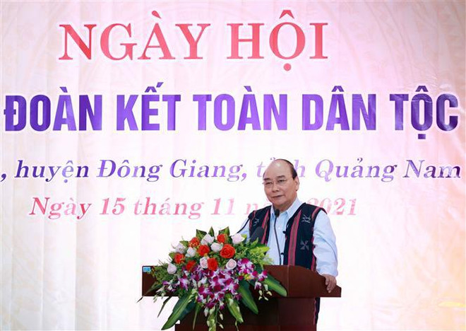 Le président Nguyên Xuân Phuc à la Journée du grand bloc d’union nationale à Quang Nam ảnh 2 Le président Nguyên Xuân Phuc à la Journée du grand bloc d’union nationale à Quang Nam ảnh 2